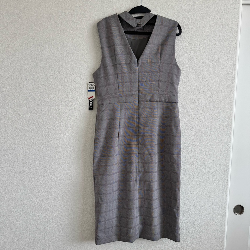 XOXO Gray Plaid Midi Dress